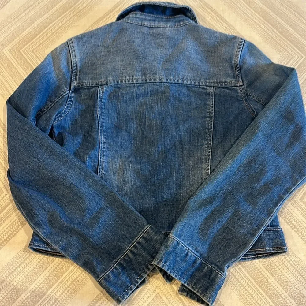 Gap Kids 1969 Girls Blue Denim Snap Closure Jacket - Size L